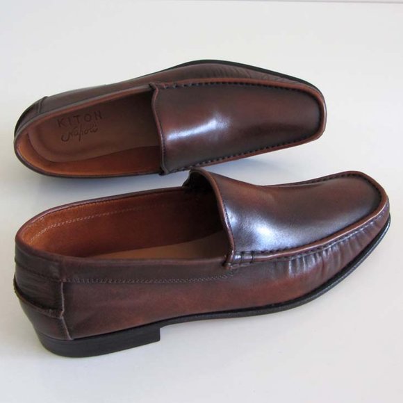 new KITON hand-crafted museum calf loafers 9 / 10 US - Picture 5 of 11